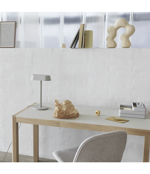 Muuto  Muuto  Workshop Table / Desk eiken, grey linoleum 130cm
