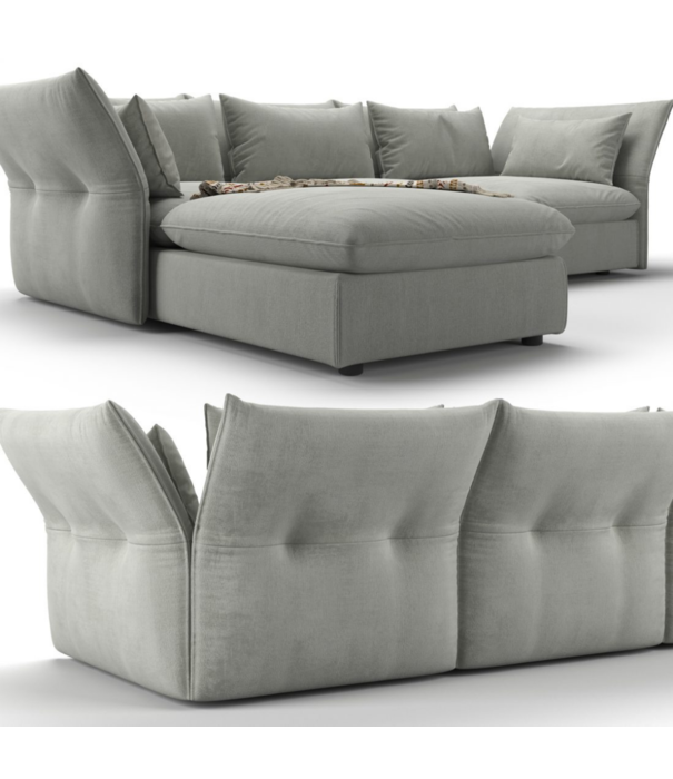 Vitra  Vitra Mariposa Hoekbank, ottoman rechts