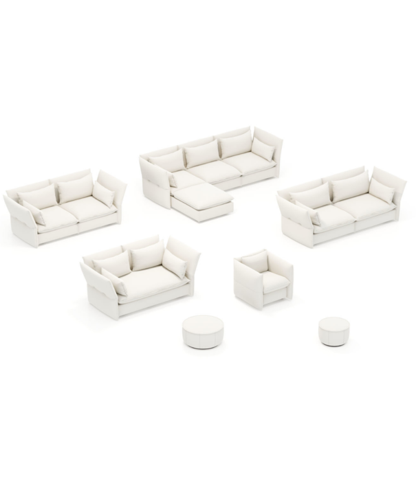 Vitra  Vitra Mariposa Hoekbank, ottoman rechts