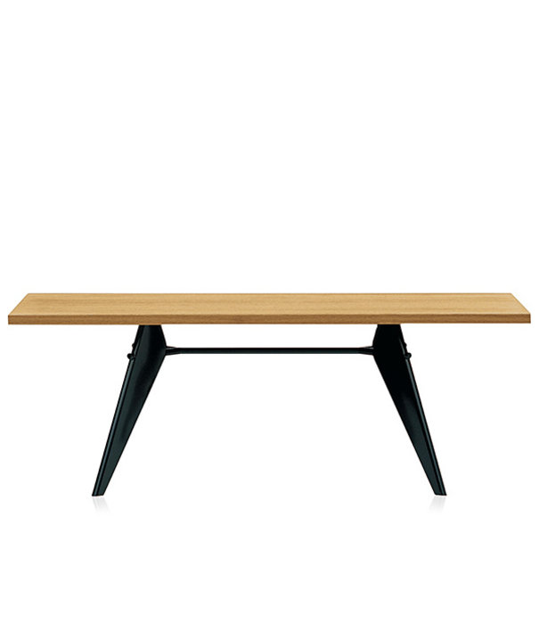 Vitra  Vitra EM Eettafel naturel eiken fineer, diepzwart 240 x 90