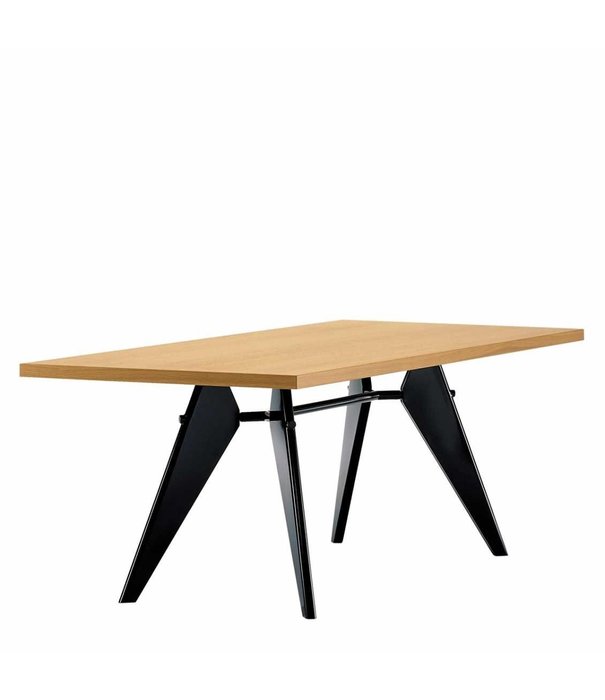 Vitra  Vitra EM Dining Table natural oak veneer, deep black