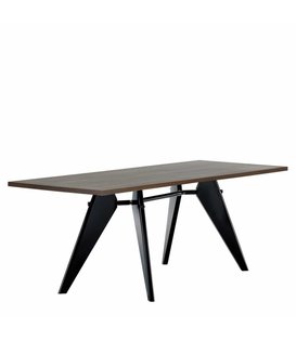 Vitra - EM Eettafel donker eiken, diepzwart onderstel 240