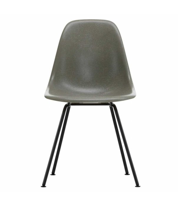 Vitra  DSX Eames Fiberglass  Side Chair, black tube base