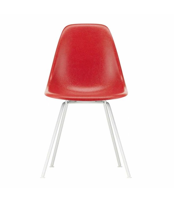 Vitra  DSX Fiberglass Side Chair, white tube base