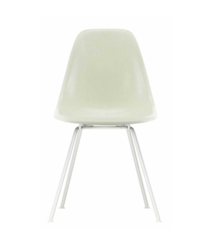 Vitra Eames Fiberglass DSX Stoel, wit tube onderstel