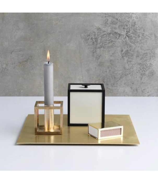 Audo Audo - Kubus 1 candleholder  brass