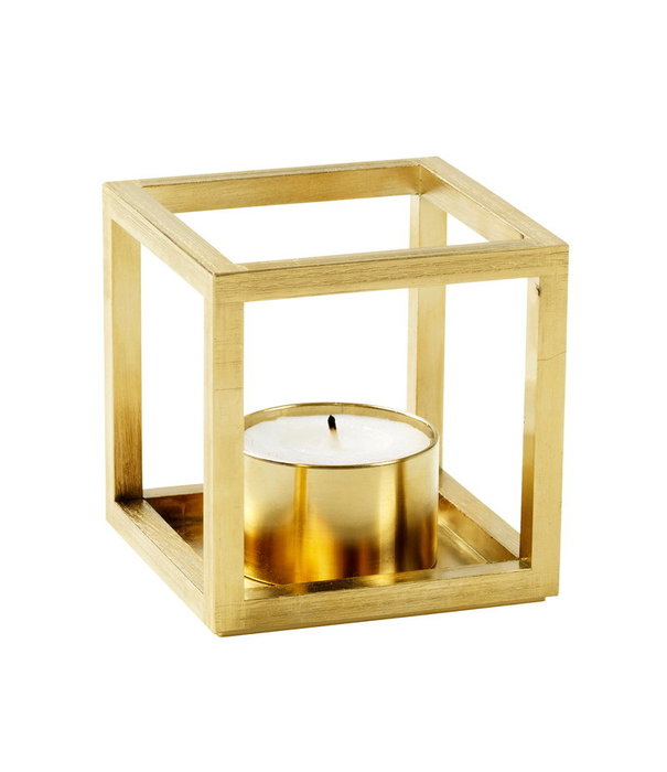 Audo Audo - Kubus T candleholder brass