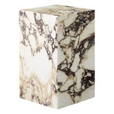 Audo -  Plinth Tall Side table Rose Calacatta Viola marble