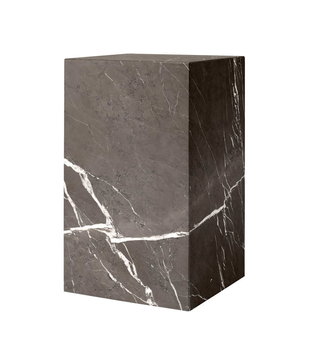 Audo -  Plinth Tall Side table grey Kendzo marble H51