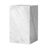 Audo - Plinth Tall side table - white Carrara marble