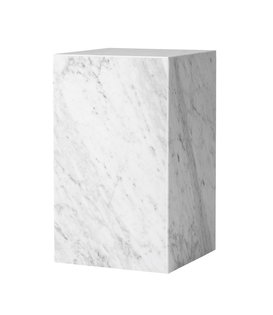 Audo  Plinth Tall Coffee Table Carrara marble 51cm