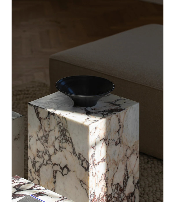 Audo Audo -  Plinth Tall Side table Rose Calacatta Viola marble