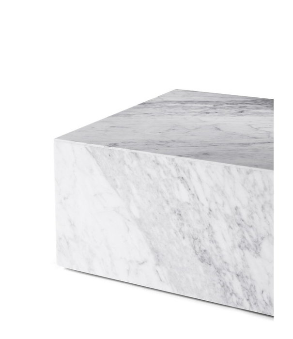 Audo Audo - Plinth Low coffee table - white Carrara marble