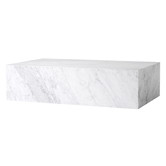 Audo - Plinth Low coffee table - white Carrara marble