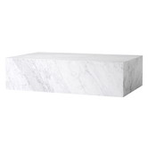 Audo - Plinth Low salontafel - wit Carrara marmer