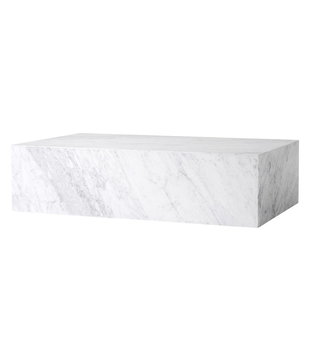 Audo Plinth Low Salontafel Carrara marmer 100cm