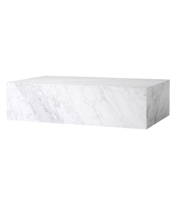 Audo Audo - Plinth Low coffee table - white Carrara marble