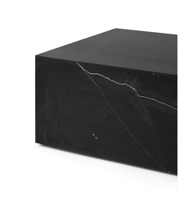 Audo Audo - Plinth Low coffee table - black Nero Marquina marble