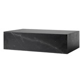 Audo - Plinth Low coffee table - black Nero Marquina marble