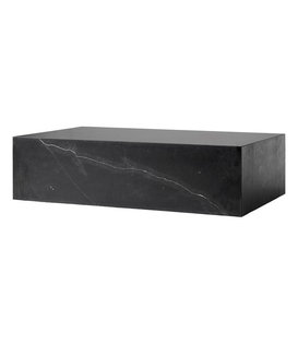 Audo - Plinth Low salontafel - zwart Nero marmer 100 x 60