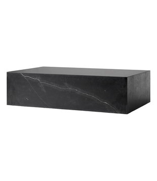 Audo - Plinth Low coffee table - black Nero marble 100 x 60