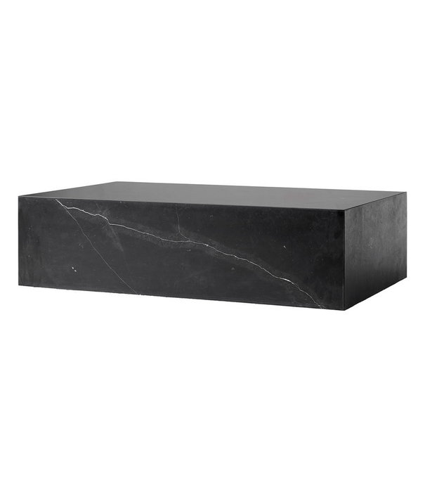 Audo Audo - Plinth Low coffee table - black Nero Marquina marble