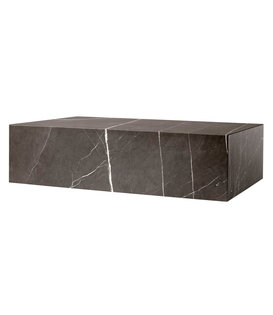 Audo - Plinth Low coffee table - grey Kendzo marble