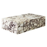 Audo - Plinth Low coffee table - Calacatta Viola marble