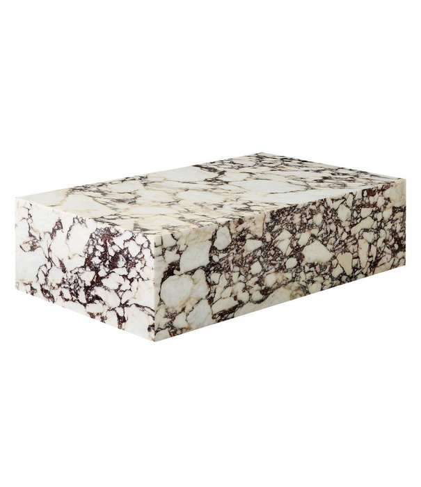 Audo Audo - Plinth Low coffee table - Calacatta Viola marble