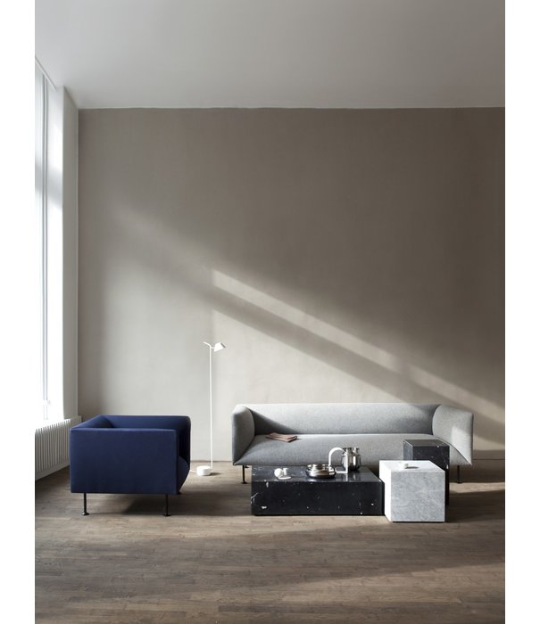 Audo Audo Plinth Cubic Salontafel Carrara marmer 40cm