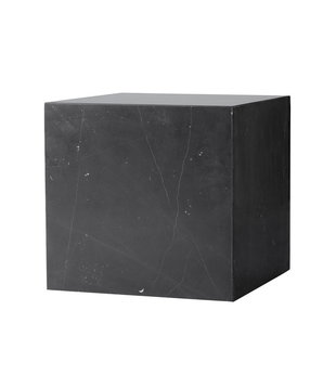 Audo - Plinth Cubic bijzettafel zwart Marquina marmer