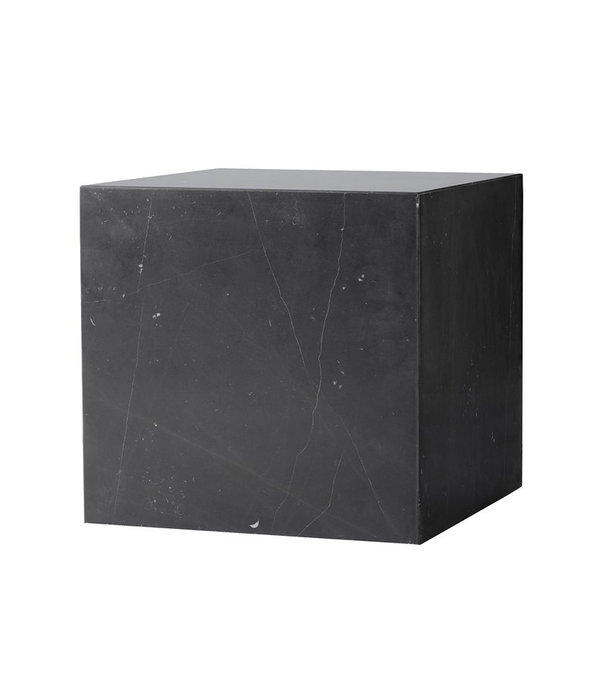 Audo Audo - Plinth Cubic bijzettafel - black Marquina marmer