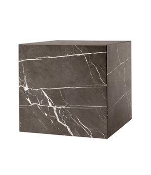 Audo -  Plinth Cubic Side table grey Kendzo marble