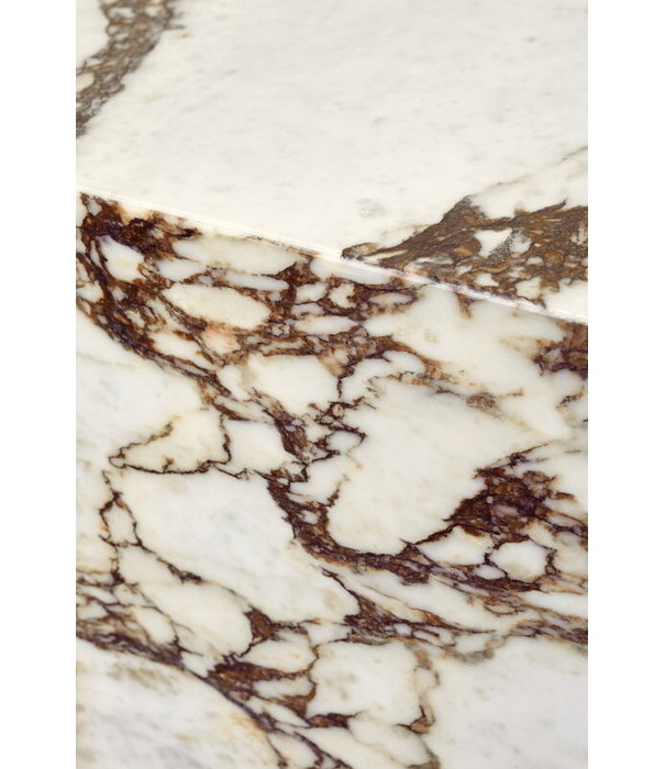 Audo Audo Plinth Cubic Coffee Table Calacatta Viola marble
