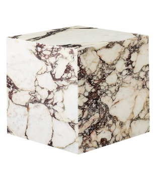 Audo -  Plinth Cubic Side table Calacatta Viola marble