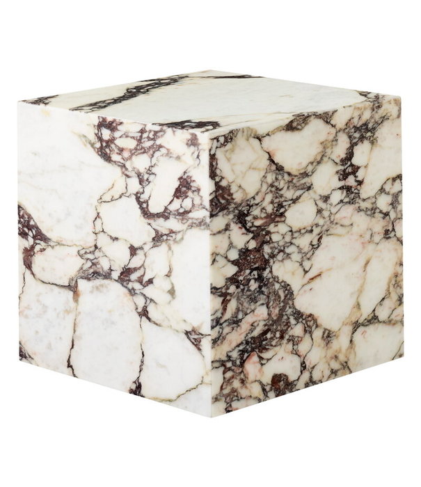 Audo Audo - Plinth Cubic Side table - Calacatta Viola marble