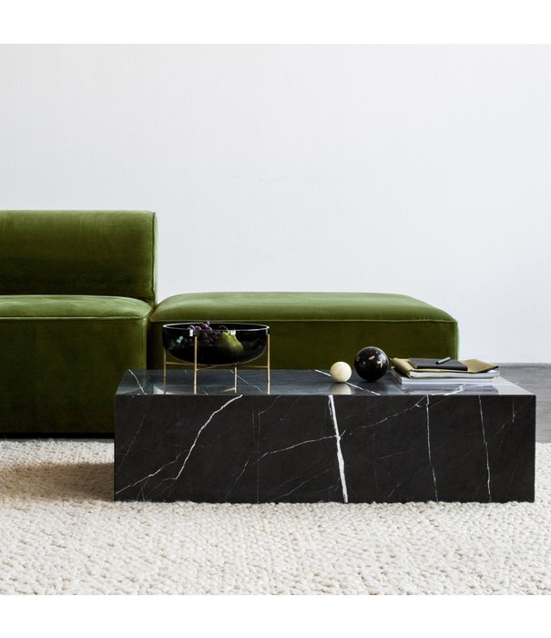 Audo Audo - Plinth Low coffee table - black Nero Marquina marble