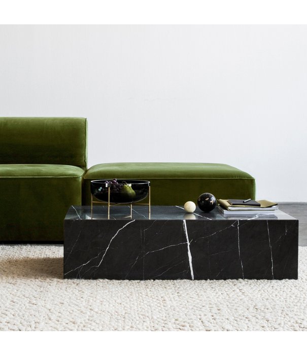 Audo Audo Plinth Low Coffee Table Nero Marquina marble