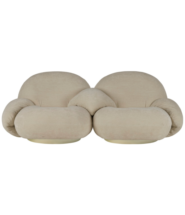 Gubi  Pacha Sofa 2-seater with armrests incl. middle arm, belsuede