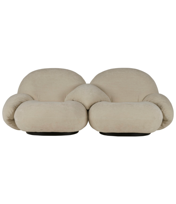 Gubi  Pacha Sofa 2-seater with armrests incl. middle arm, belsuede