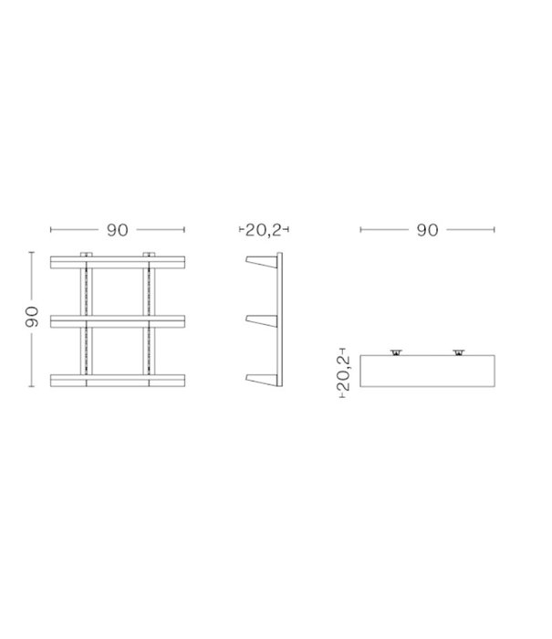 Hay  Hay - Standard Issue 3 Layer wall shelf system