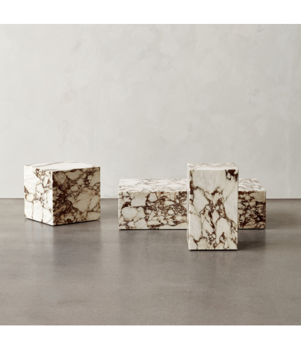 Audo Audo - Plinth Cubic Side table - Calacatta Viola marble