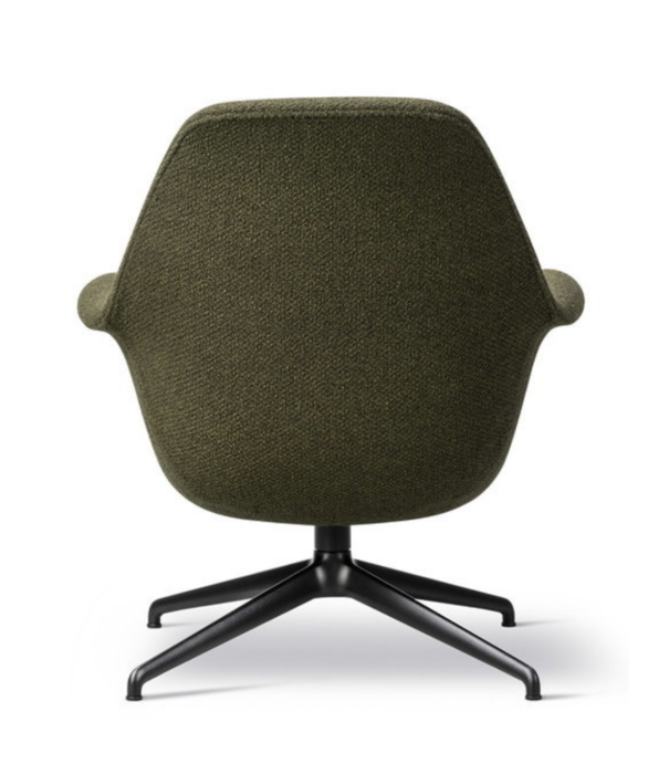 Fredericia  Fredericia - Swoon lounge stoel - Petit, swivel base, zwart - Carlotto 900