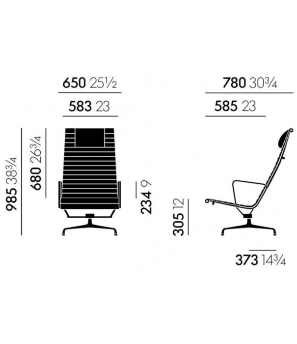 Vitra  Vitra - Aluminium Chair EA 124 lounge chair