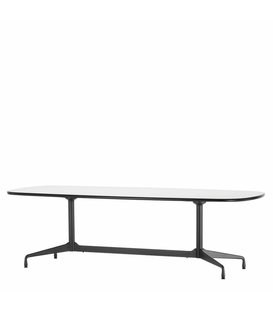 Vitra - Segmented eettafel bootvorm - HPL wit tafelblad L240 cm.