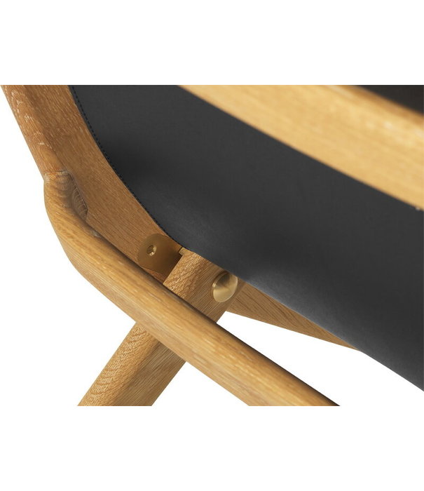 By Lassen  By Lassen: Saxe lounge chair, oiled oak - black leather