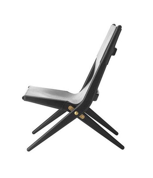 By Lassen By Lassen: Saxe lounge stoel zwart eiken - zwart leer