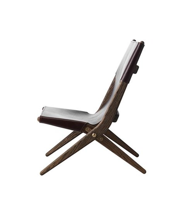 By Lassen  By Lassen: Saxe lounge chair, brown oak - brown leather