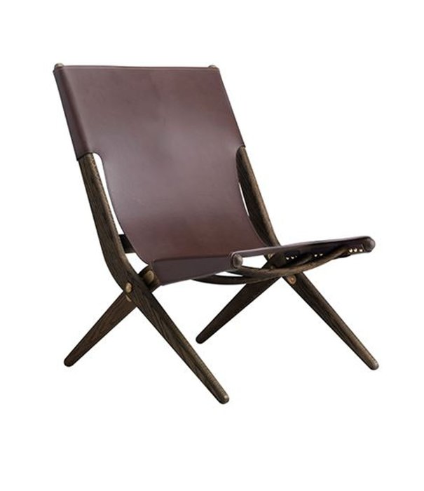 By Lassen By Lassen: Saxe lounge chair, brown oak - brown leather