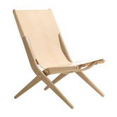 By Lassen: Saxe lounge chair oak - natural leather